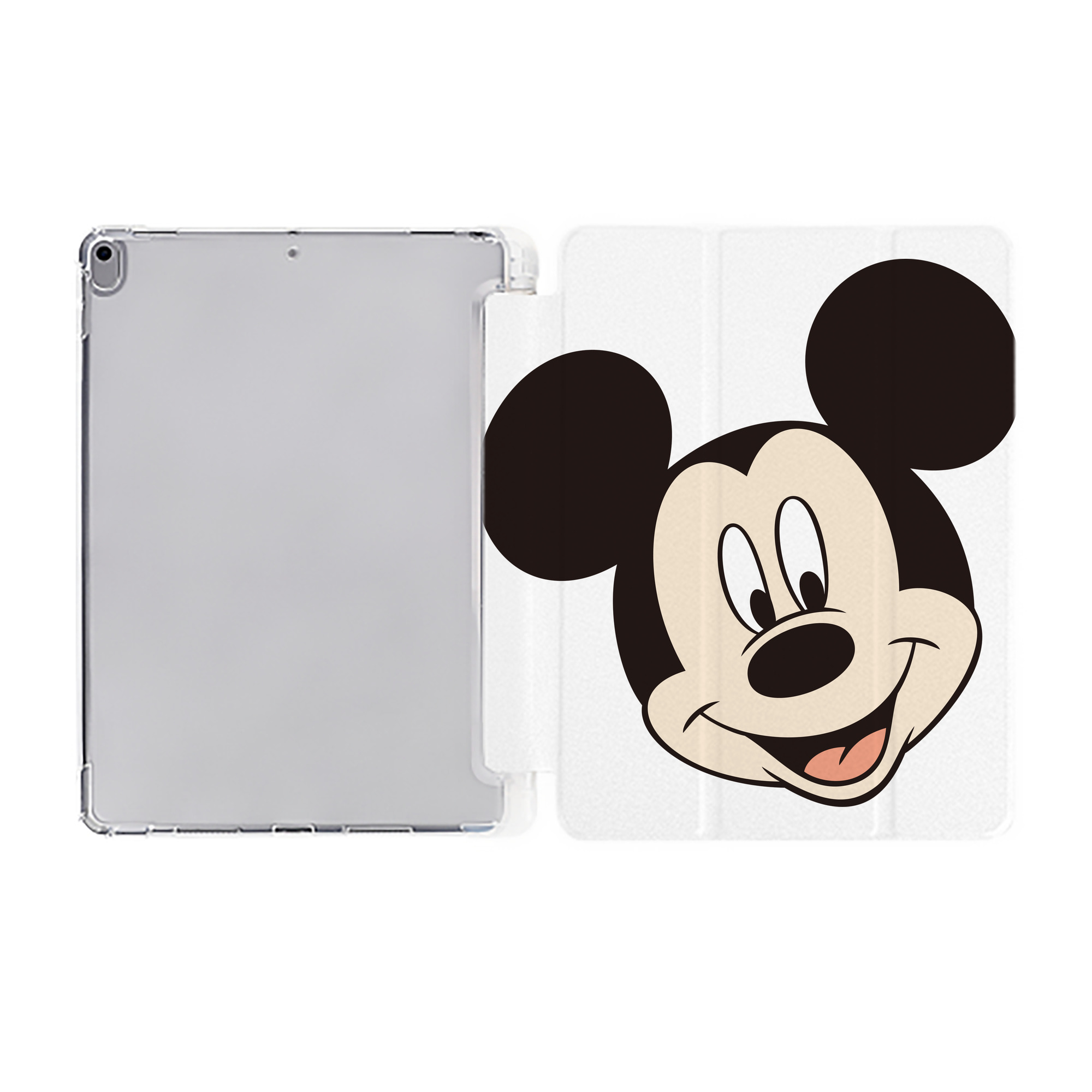 （画像用） ミッキーマウス Mickey Mouse IPad ケース ペン収納付き 三つ折りスタンド PUレザー×シリコン 対応機種9.5/10.5/10.9インチ